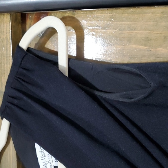 AMY MATTO NEW YORK BLACK DRESS COCKTAIL EVENING MIDI ESSENTIAL MINIMALIST - Picture 5 of 9